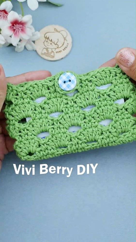 Granny Stitch Crochet Card Holder