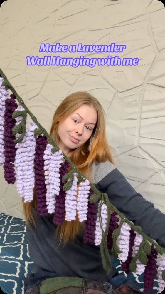 Hanging Lavender Crochet Garland
