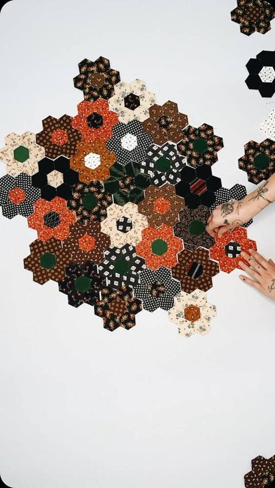 Hexagon Flower Paper Piecing Quilt Blocks