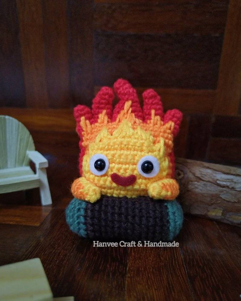 Howl's Moving Castle Calcifer Crochet Amigurumi