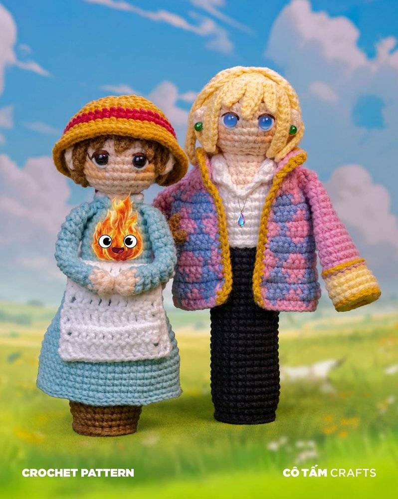 Howl's Moving Castle Crochet Dolls