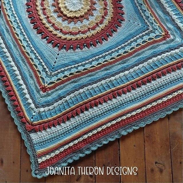 Intricate Crochet Mandala Blanket Design