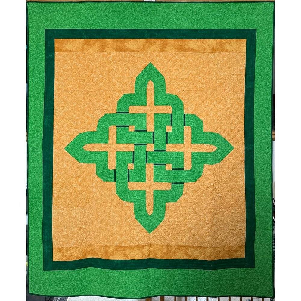 Intricate Geometric Celtic Knot Quilt