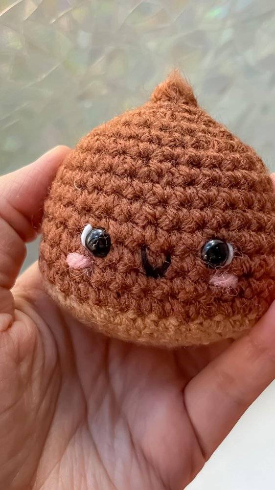 Kawaii Amigurumi Acorn Crochet Charm