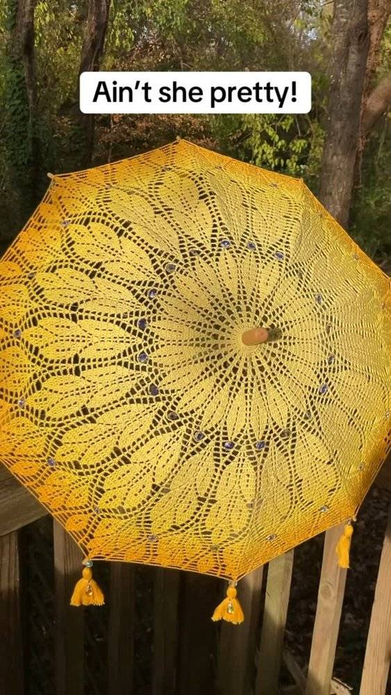 Lace Crochet Sun Umbrella Project