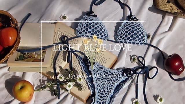 Light Blue Crochet Bikini Set