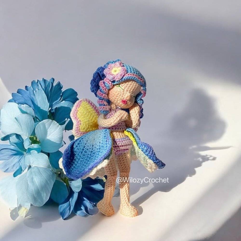 Lobelia Flower Fairy Amigurumi Crochet Doll