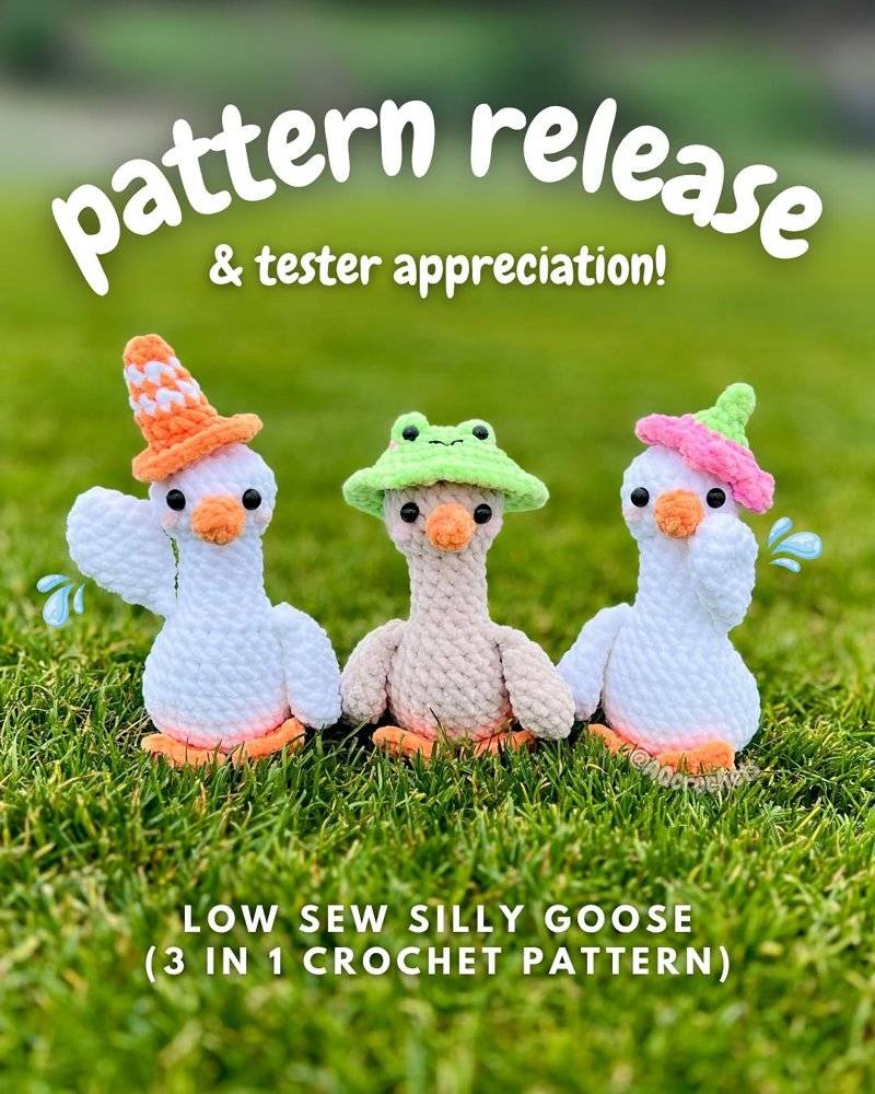 29 Crochet Goose Patterns Low Sew Silly Goose Crochet Pattern