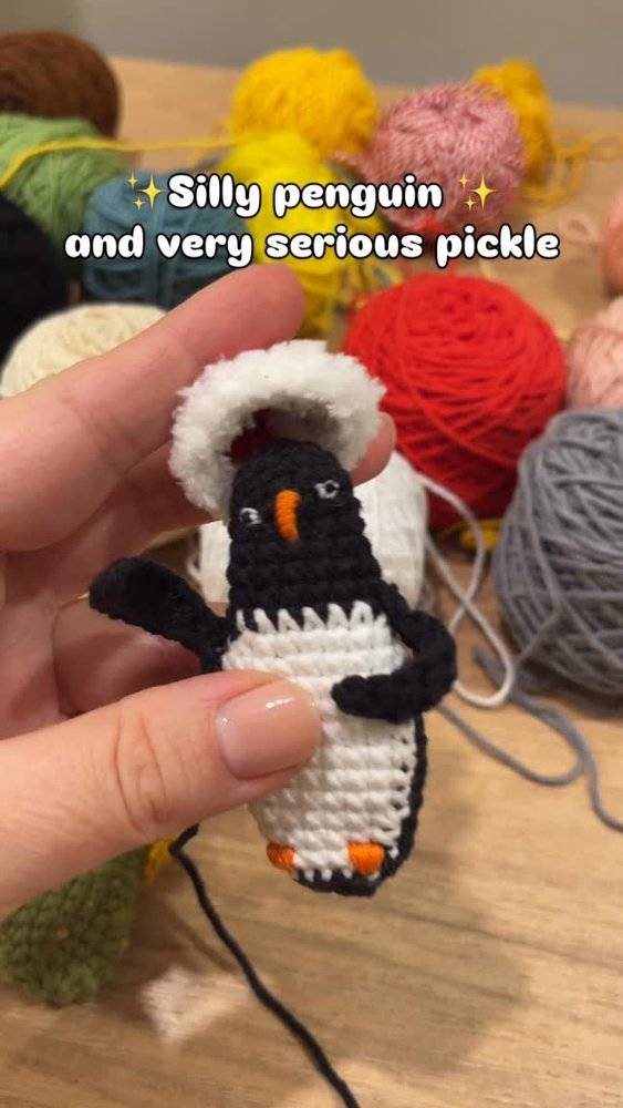 Mini Amigurumi Penguin Crochet Toy