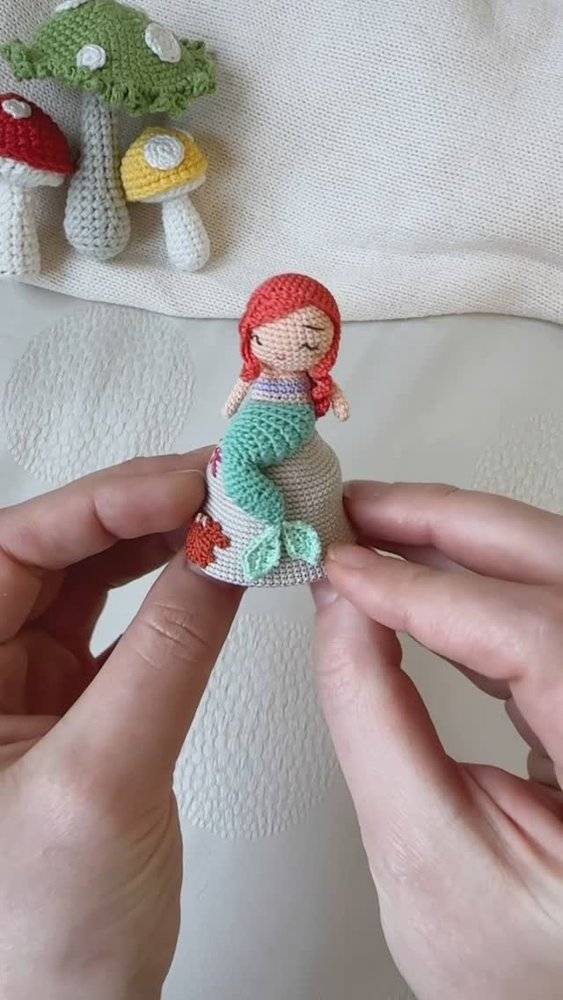 Mini Crochet Mermaid Amigurumi