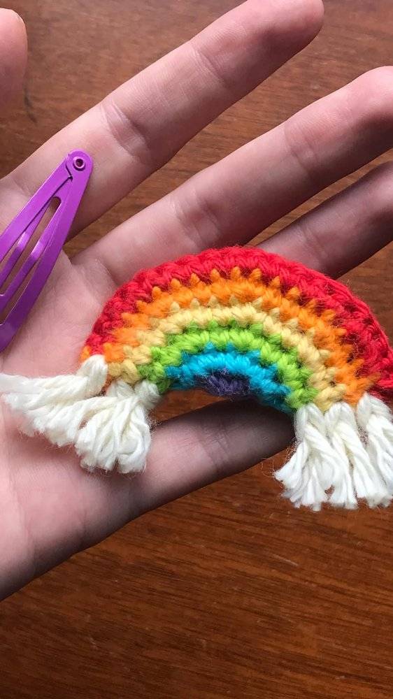 Mini Crochet Rainbow Charm Project