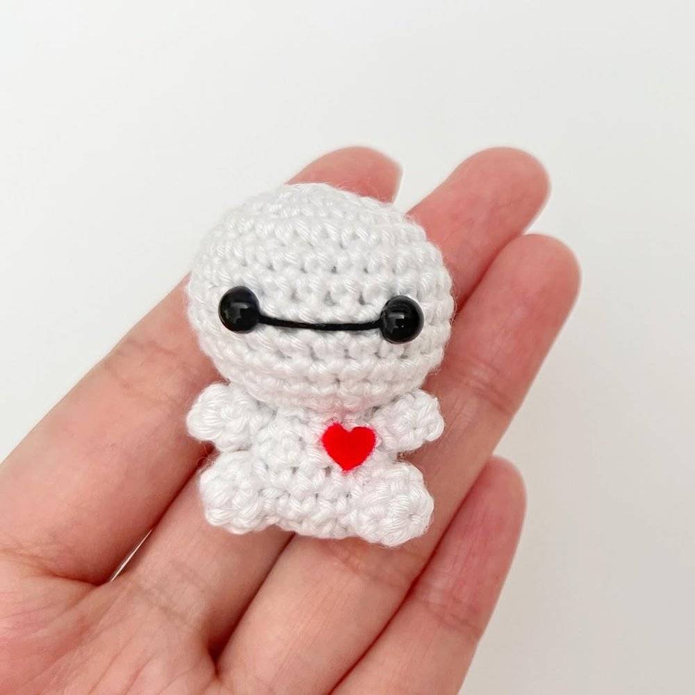 Miniature Amigurumi Baymax Crochet Character