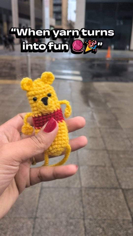 Miniature Crochet Winnie the Pooh Amigurumi