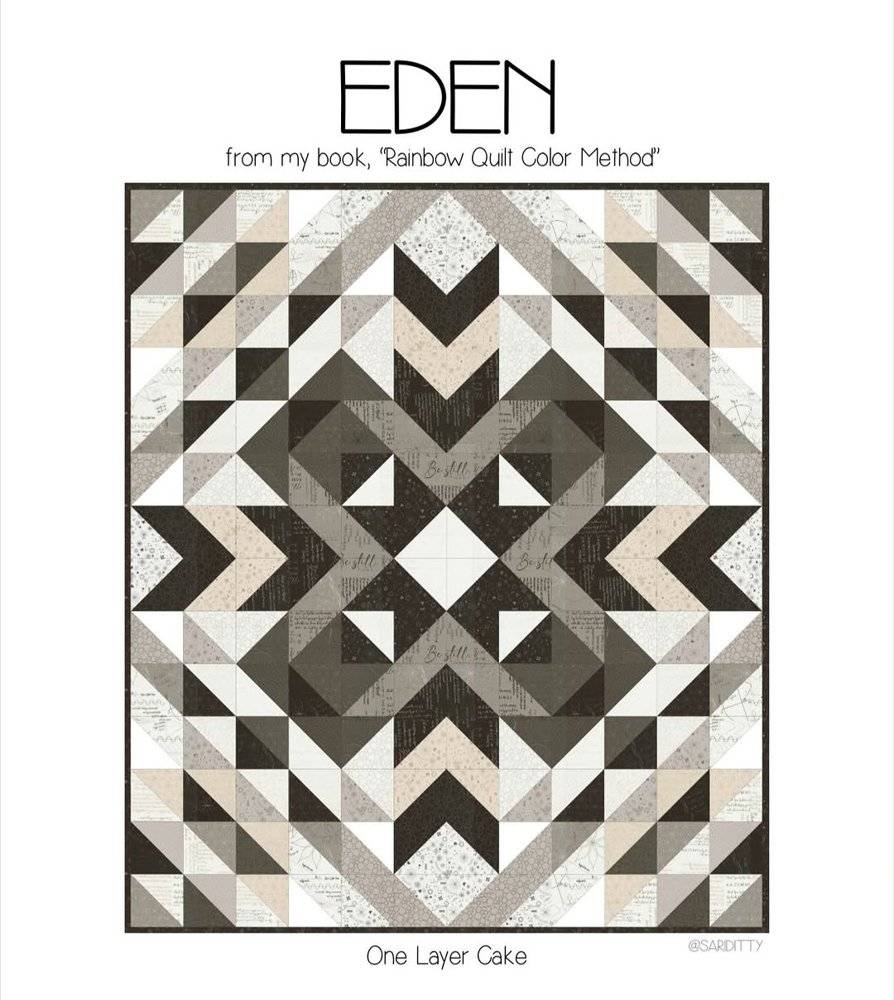 Modern Paper Pieced "Eden" Quilt Design
