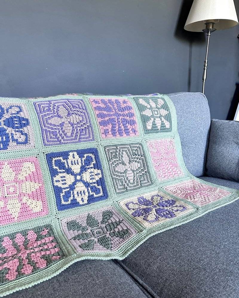 Mosaic Crochet Tile Blanket