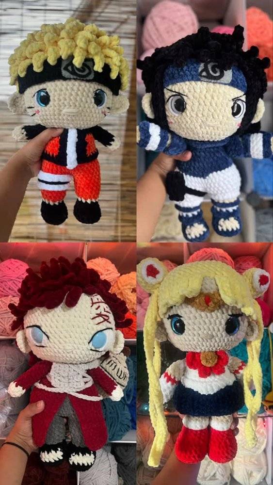 Naruto Anime Character Crochet Dolls