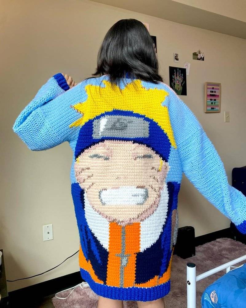 Naruto Character Crochet Cardigan Project