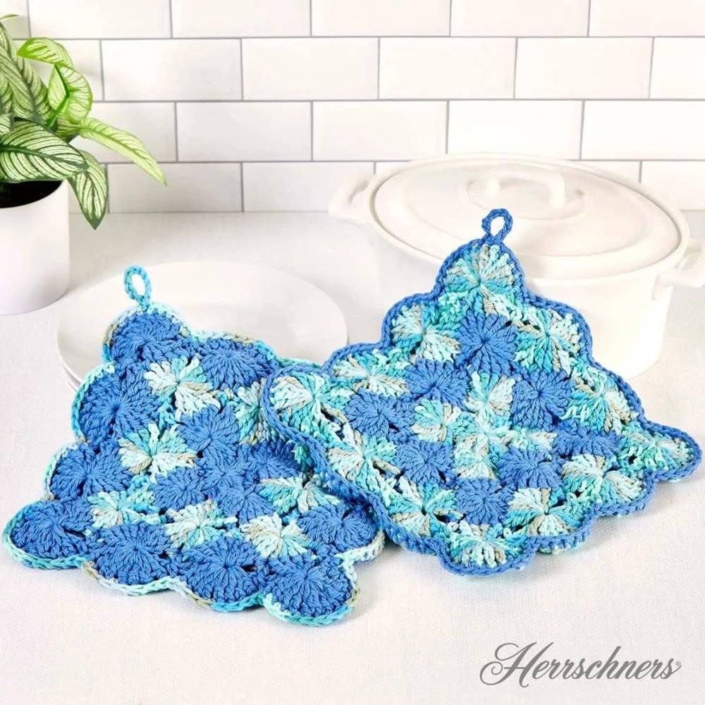 Ocean-Inspired Crochet Potholder Pattern