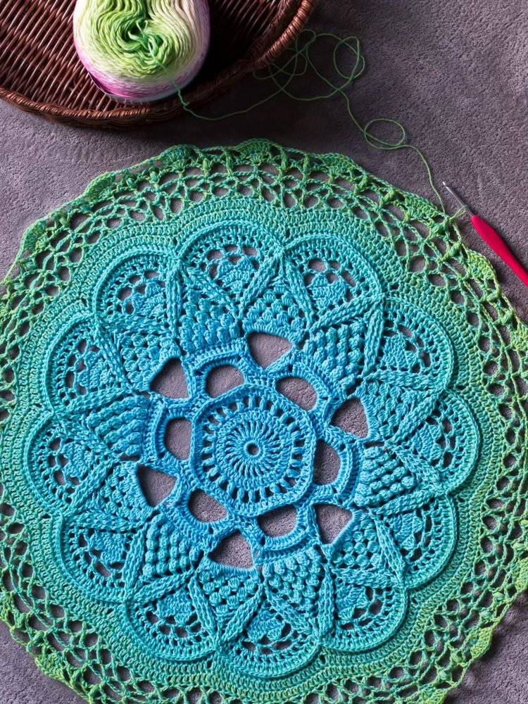 Ombre Crochet Mandala Doily