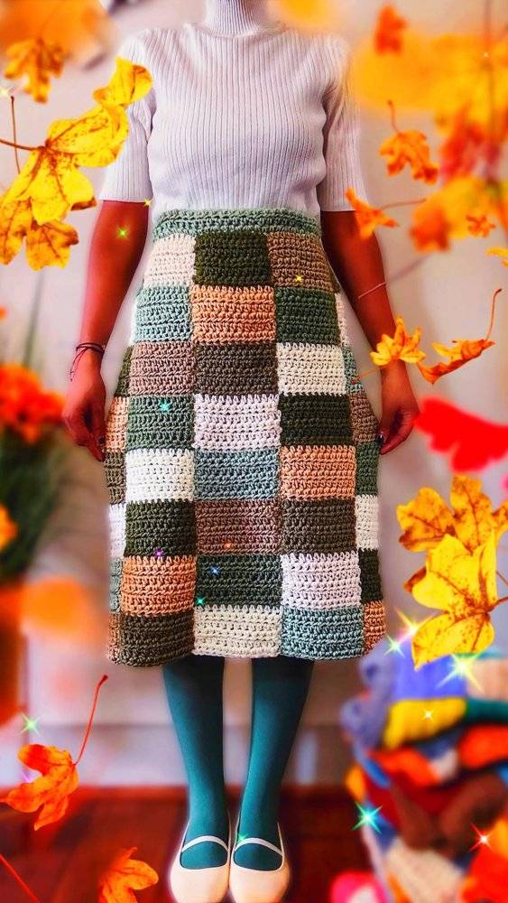 Patchwork Crochet Maxi Skirt Project