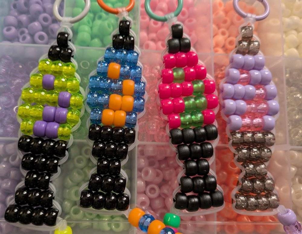Perler Bead Seahorse Charms