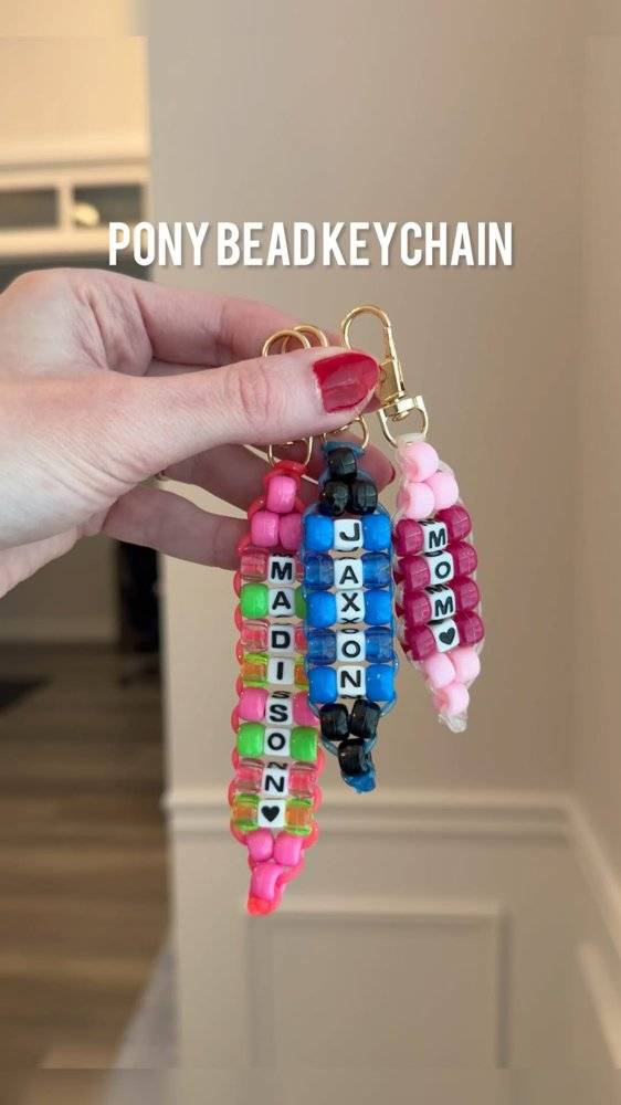 Personalized Pony Bead Keychains