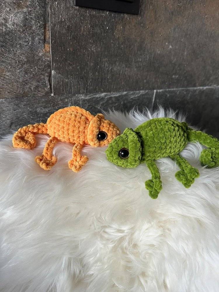 Plush Amigurumi Chameleon Crochet Friends