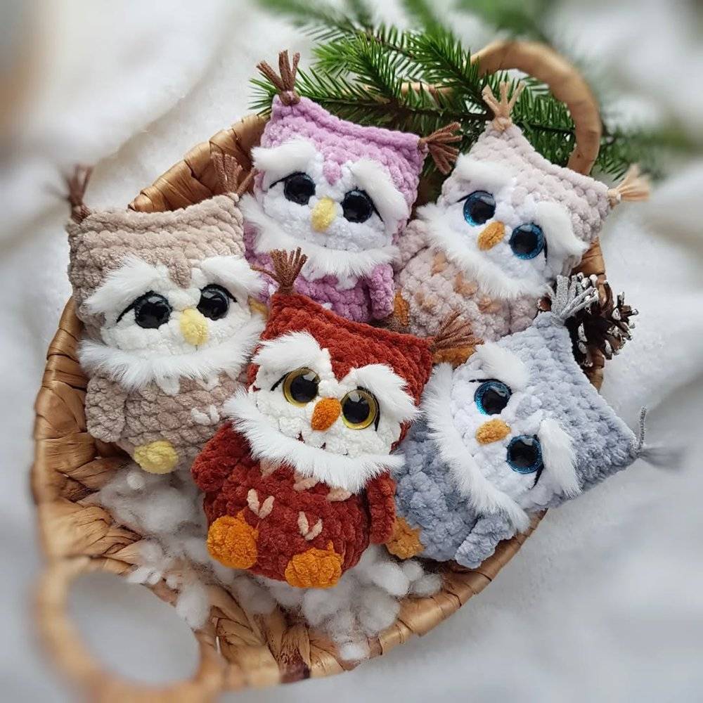 Plush Crochet Owl Toys Project