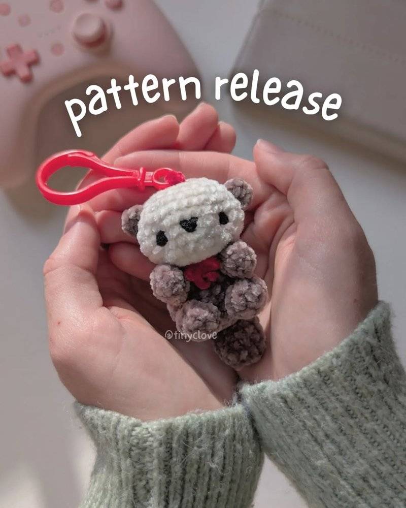 Plush Otter Amigurumi Keychain Crochet Project