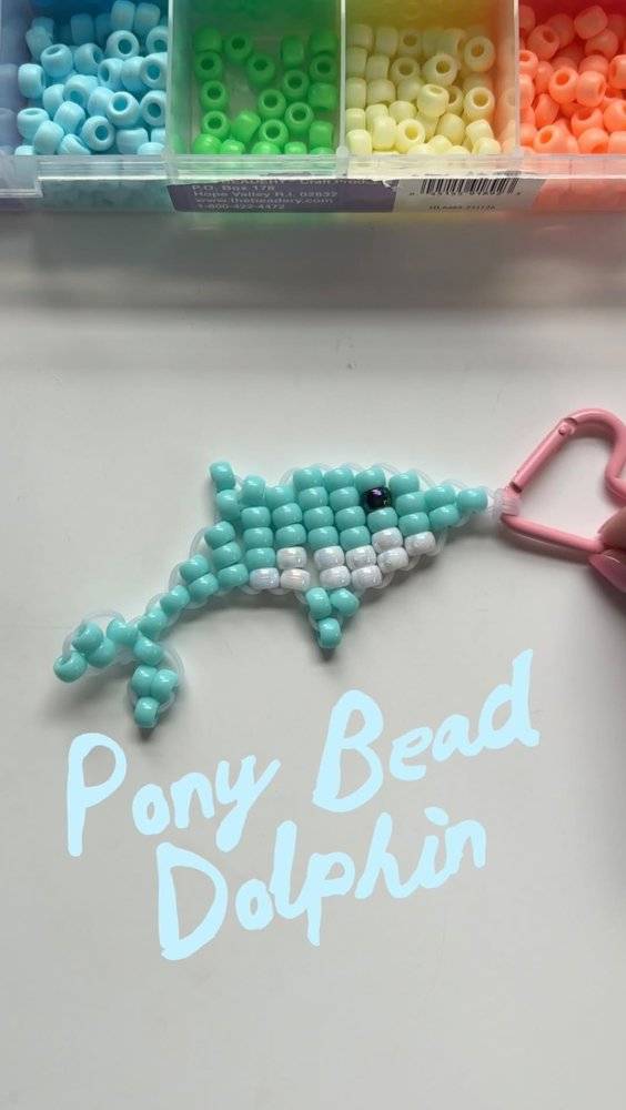 Pony Bead Dolphin Charm Craft