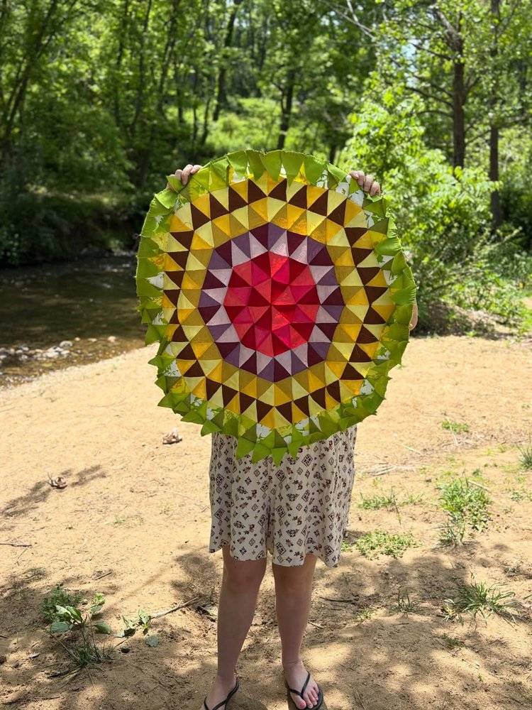 Radiant Geometric Paper Pieced Wall Hanging