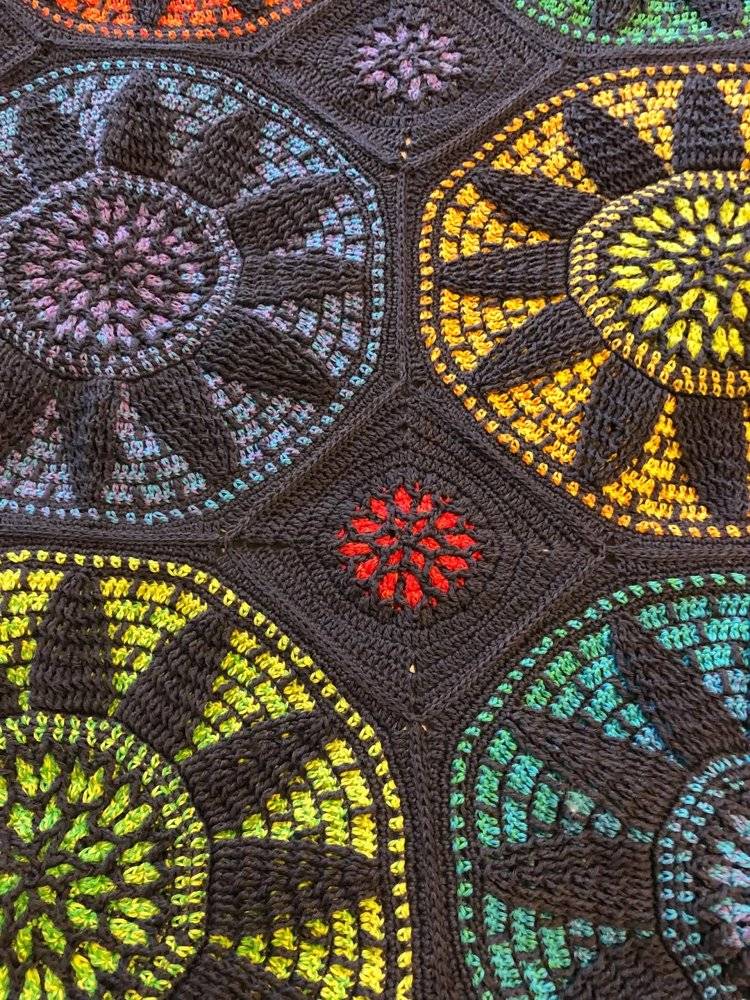 Radiant Sunburst Crochet Blanket