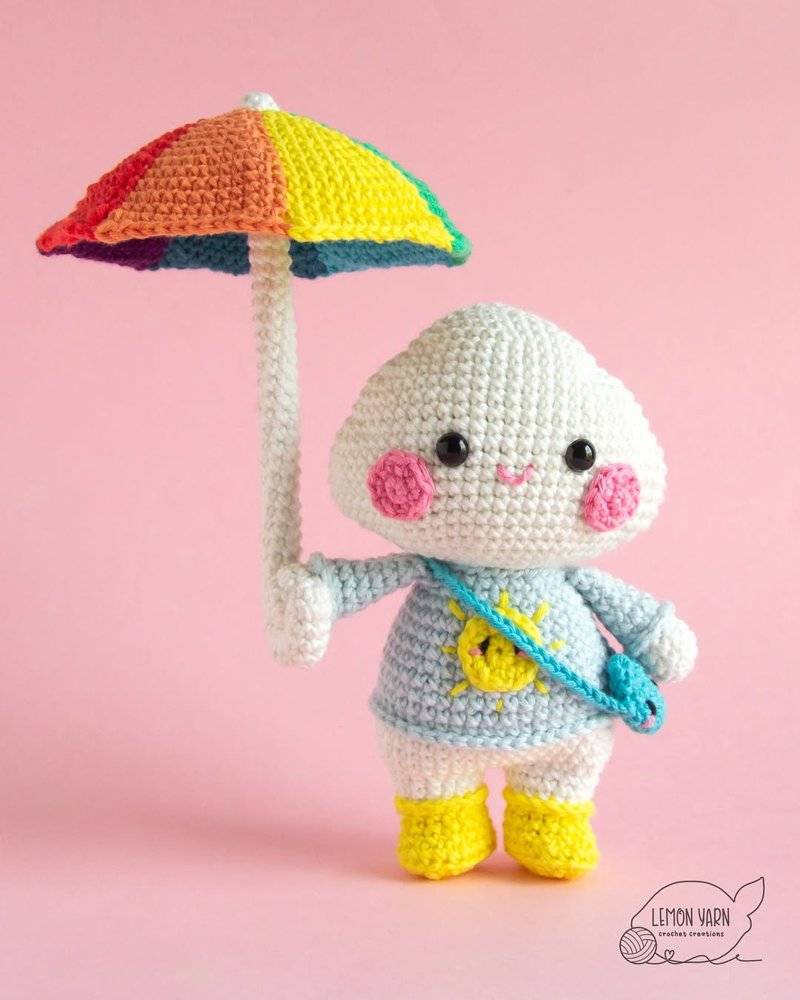 Rainbow Amigurumi Umbrella Character Crochet