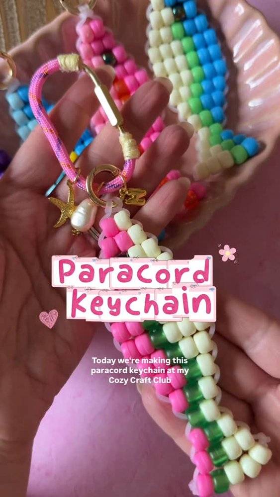 Rainbow Pony Bead Fish Keychain Craft