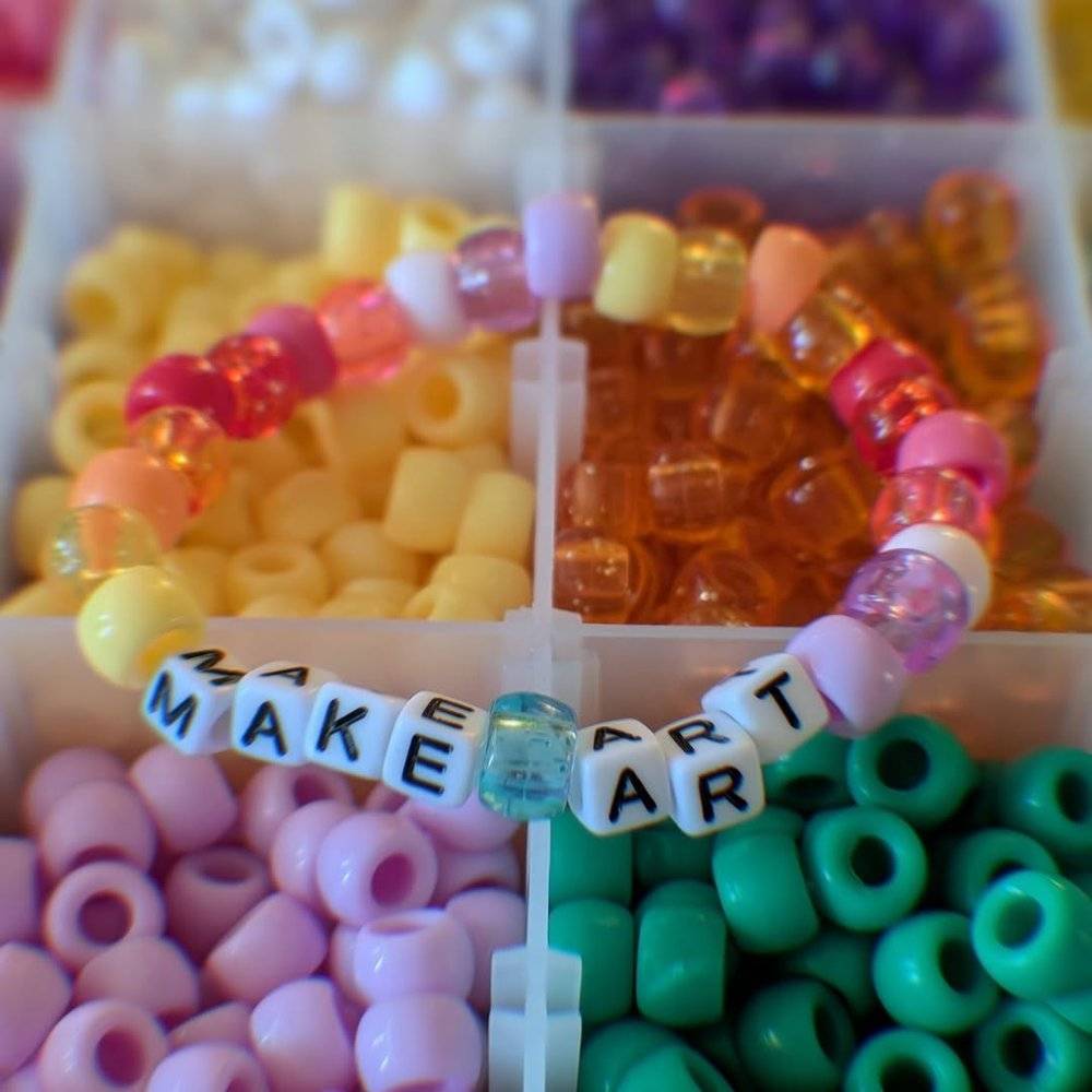 Rainbow Seahorse Pony Bead Bracelet