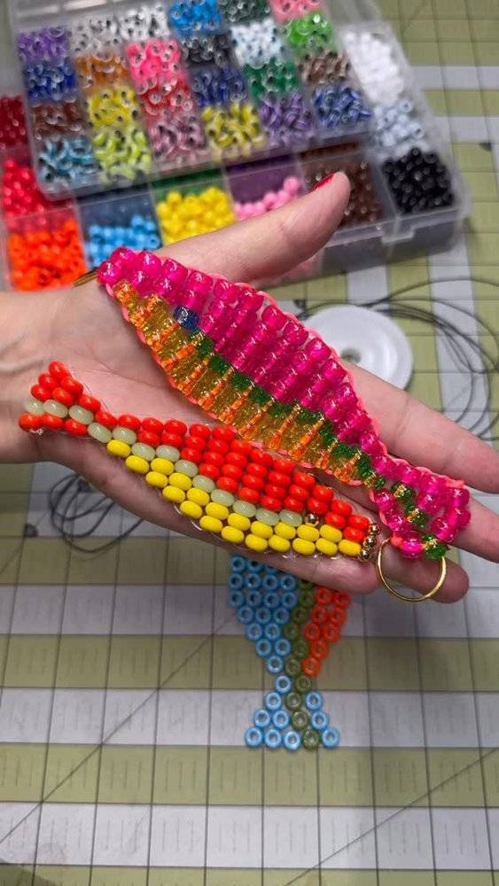 Rainbow Seahorse Pony Bead Craft