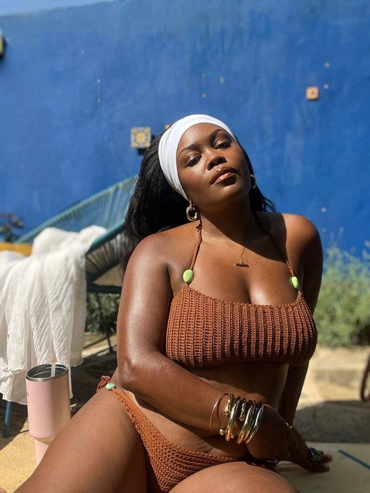 Ribbed Crochet Bikini Top with Wood Accents