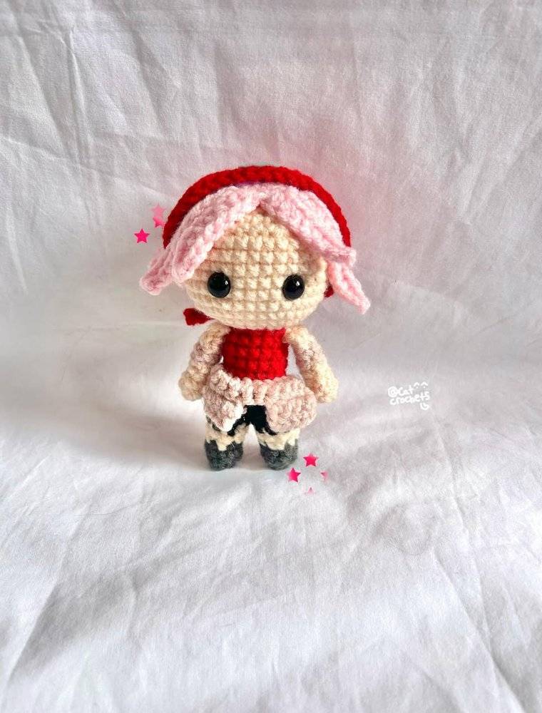 Sakura Haruno Amigurumi Crochet Doll Pattern