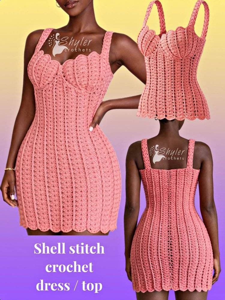 Shell Stitch Crochet Dress and Top