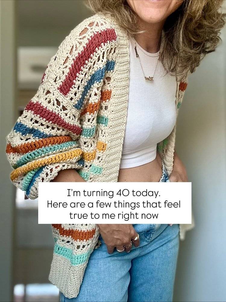 Striped Openwork Crochet Cardigan Pattern
