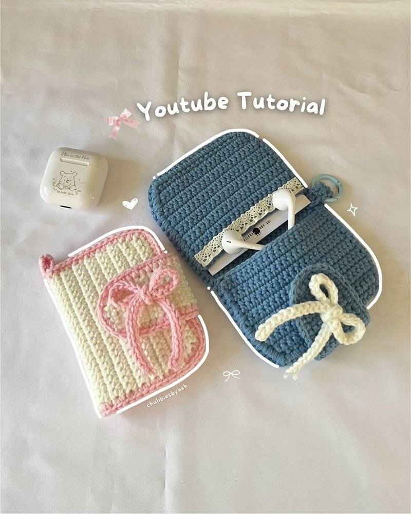 Sweet Crochet Earbud and Card Holder Cases