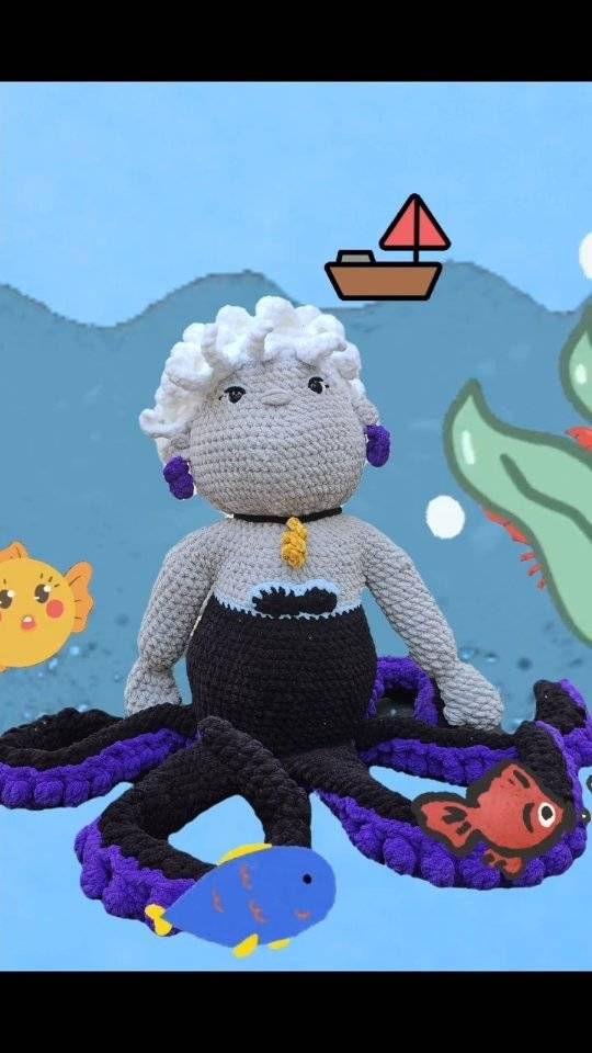 Ursula The Sea Witch Amigurumi Crochet Doll