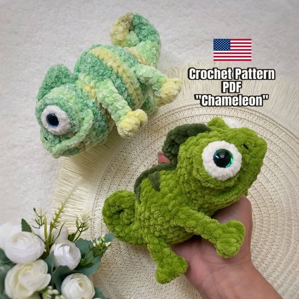 25 Chameleon Crochet Patterns Velvety Crochet Chameleon Amigurumi