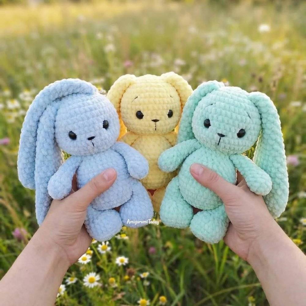 Velvety Soft Crochet Bunny Plushies