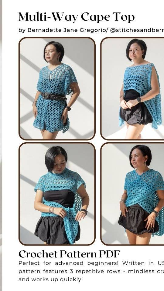 Versatile Crochet Cape Top Pattern