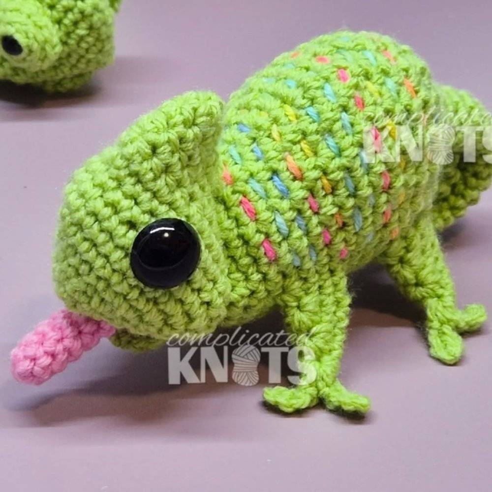 Vibrant Amigurumi Chameleon Crochet Project