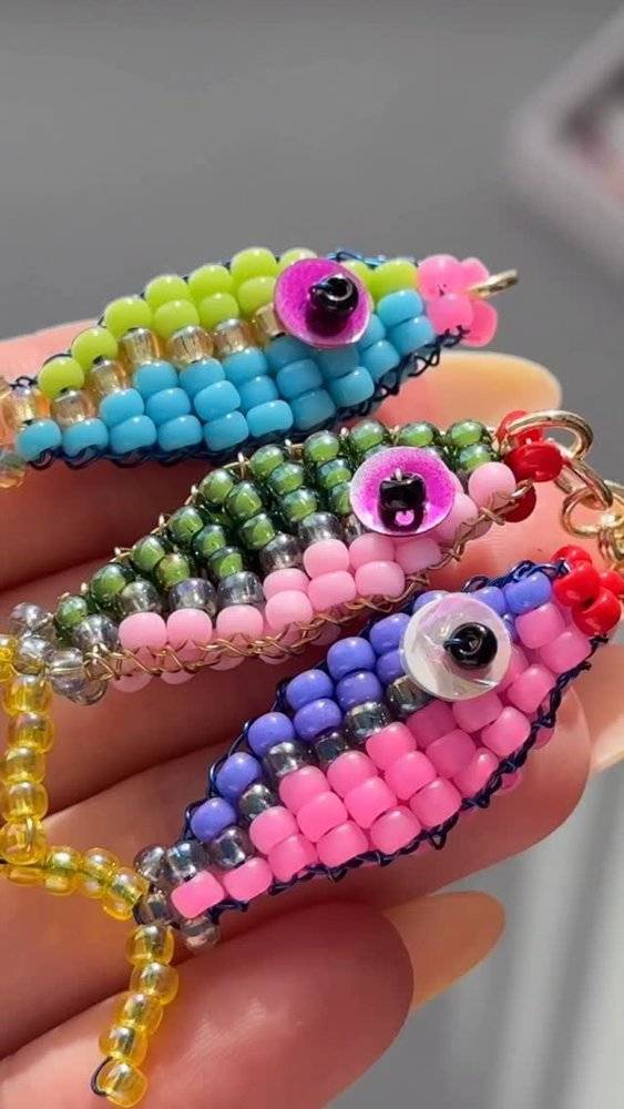 Vibrant Beaded Fish Charms Project