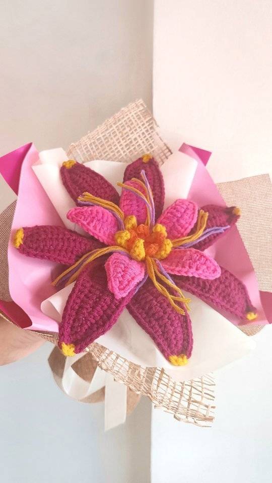 Vibrant Crochet Lily Bouquet Project