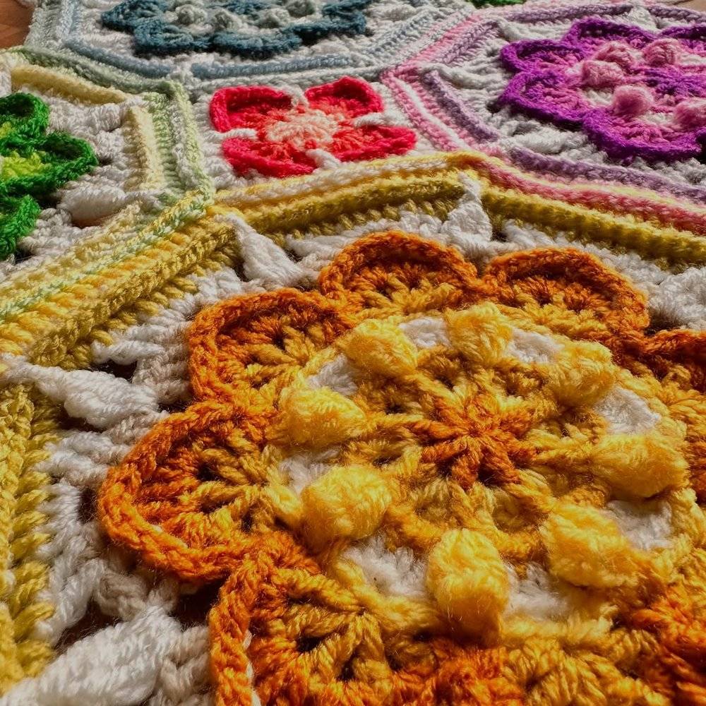 Vibrant Crochet Mandala Blanket Pattern
