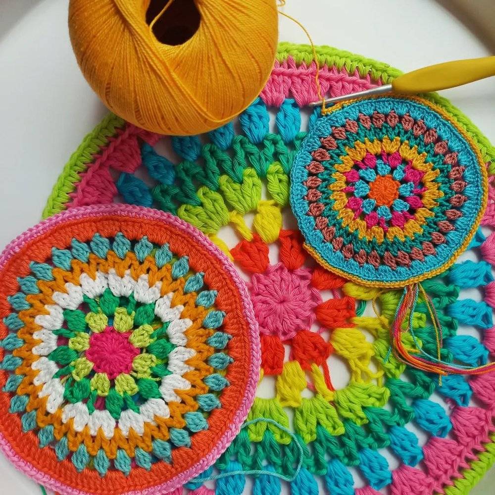 Vibrant Crochet Mandala Creations